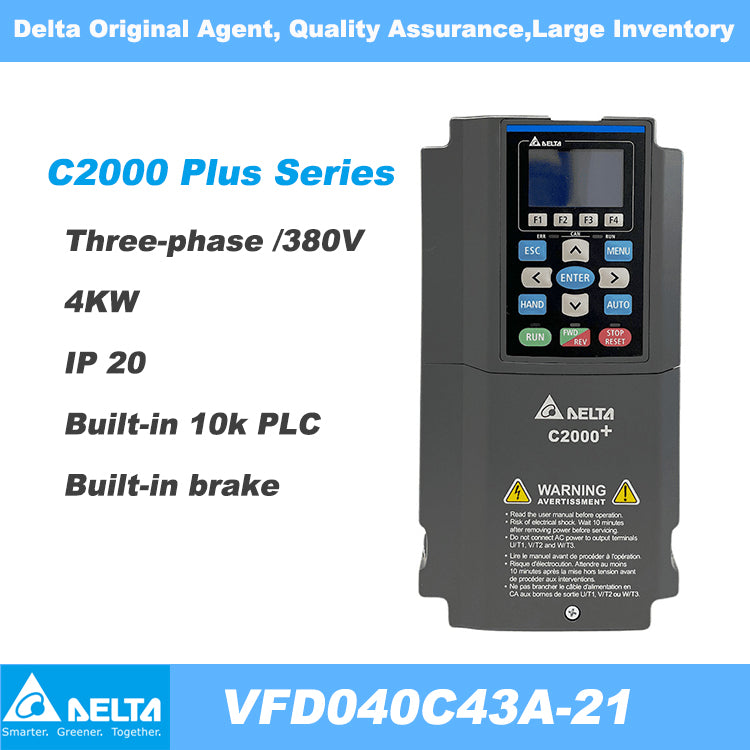 Delta VFD040C43A-21 380V~480V/3P, 4KW, 6HP,VFD