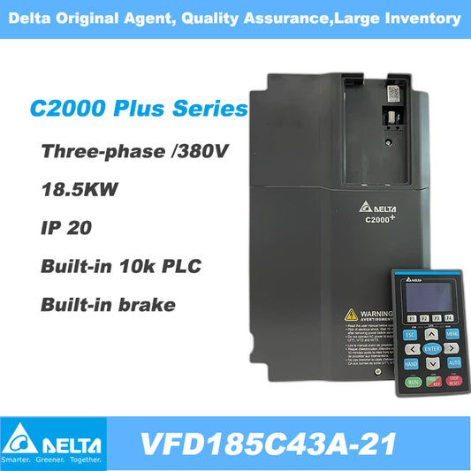 Delta VFD185C43A-21 380V~480V/3P, 18.5KW, 25HP