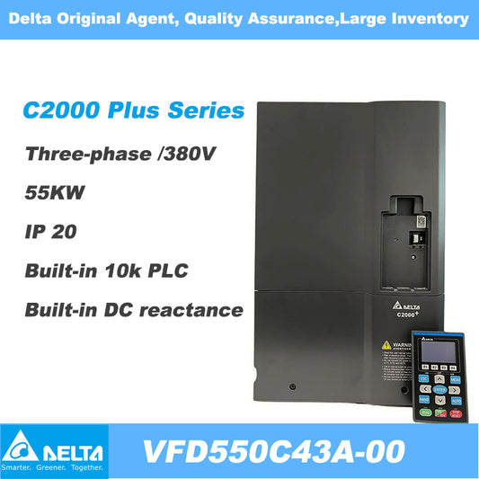 Delta VFD550C43A-00 380V~480V/3P, 55KW, 75HP