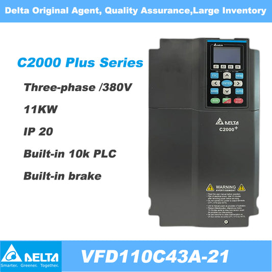 Delta VFD110C43A-21 380V~480V/3P, 11KW, 15HP