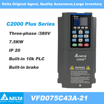 Delta VFD075C43A-21 380V~480V/3P, 7.5KW, 10HP